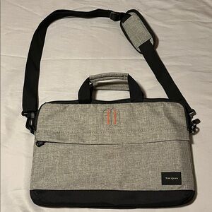 Targus Strata Slipcase 15.6” Black and Gray Laptop Bag Hidden Zipper Pocket